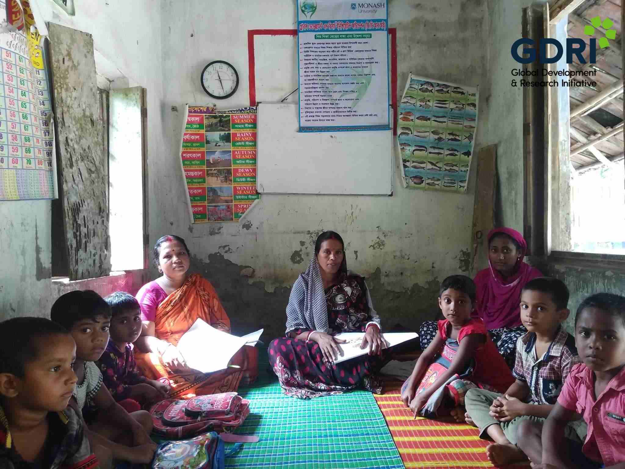 Classroom session under the “Early Childhood Education, Parental Social Networks and Child Development in Rural Bangladesh” project
